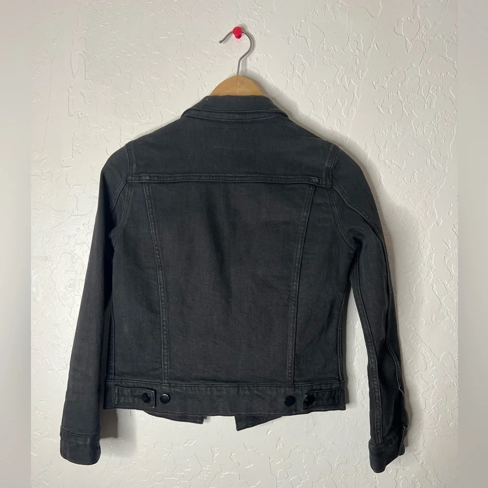 Alexander Wang Axle Crop Denim Black Jacket | XS